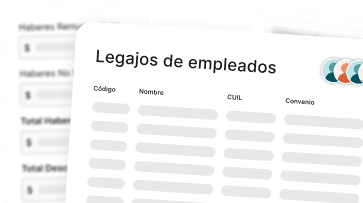 Legajos de empleados en Sueldos Net